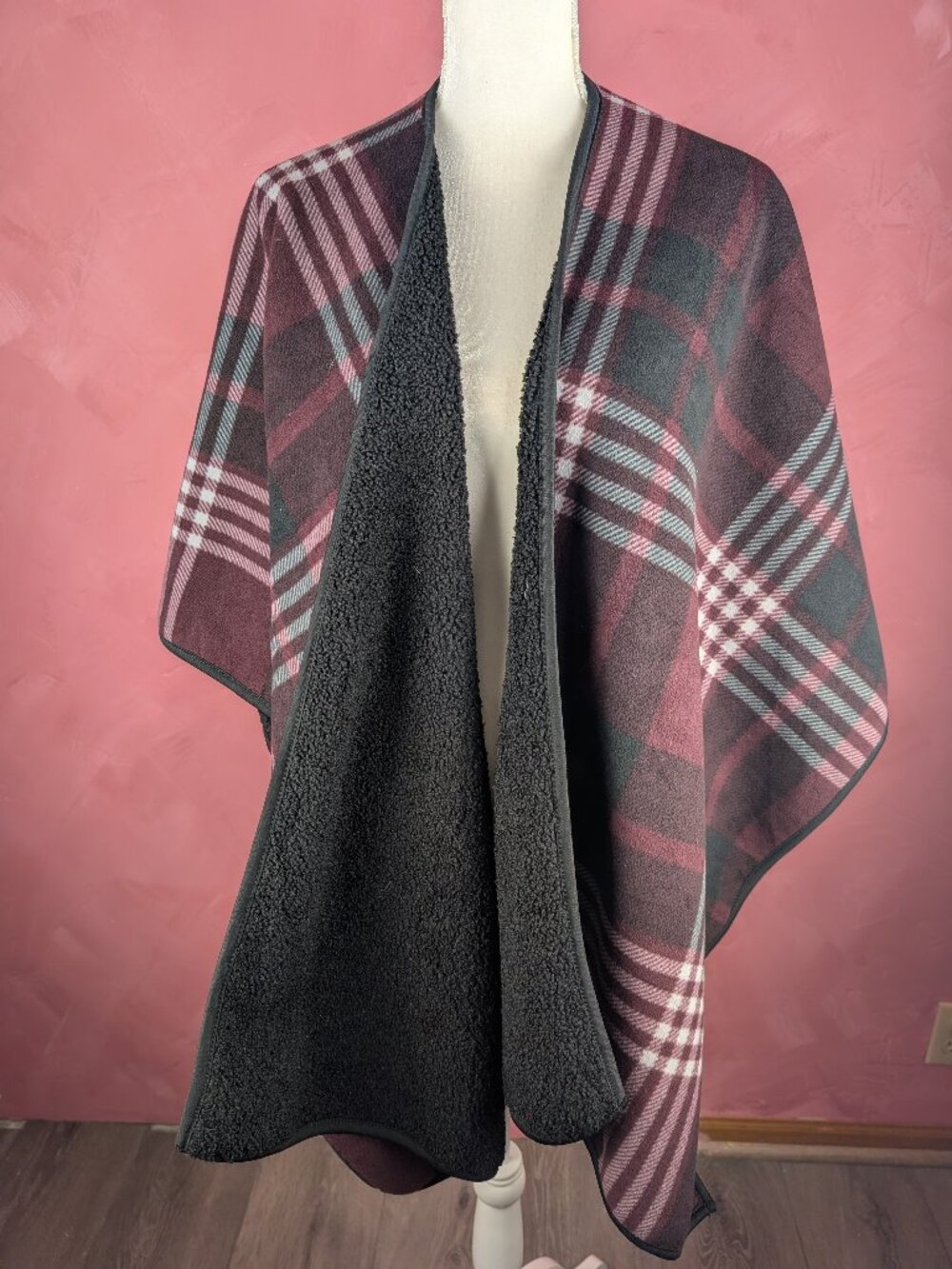 Plaid wrap top